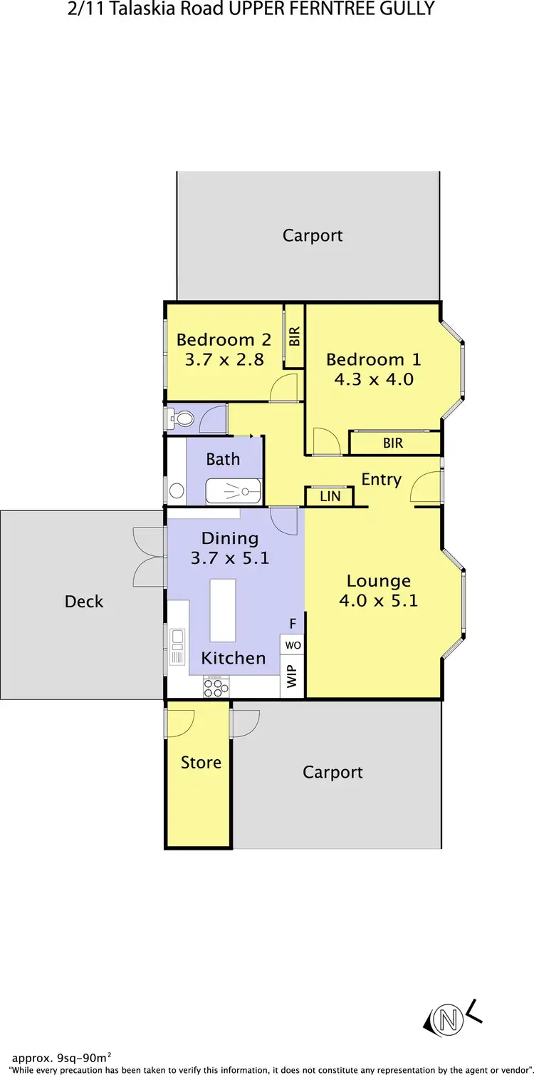 Floorplan of Homely unit listing, 2/11 Talaskia Road, Upper Ferntree Gully VIC 3156