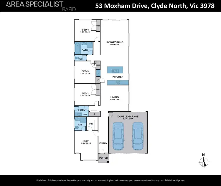 Floorplan of Homely house listing, 53 Moxham Drive, Clyde North VIC 3978