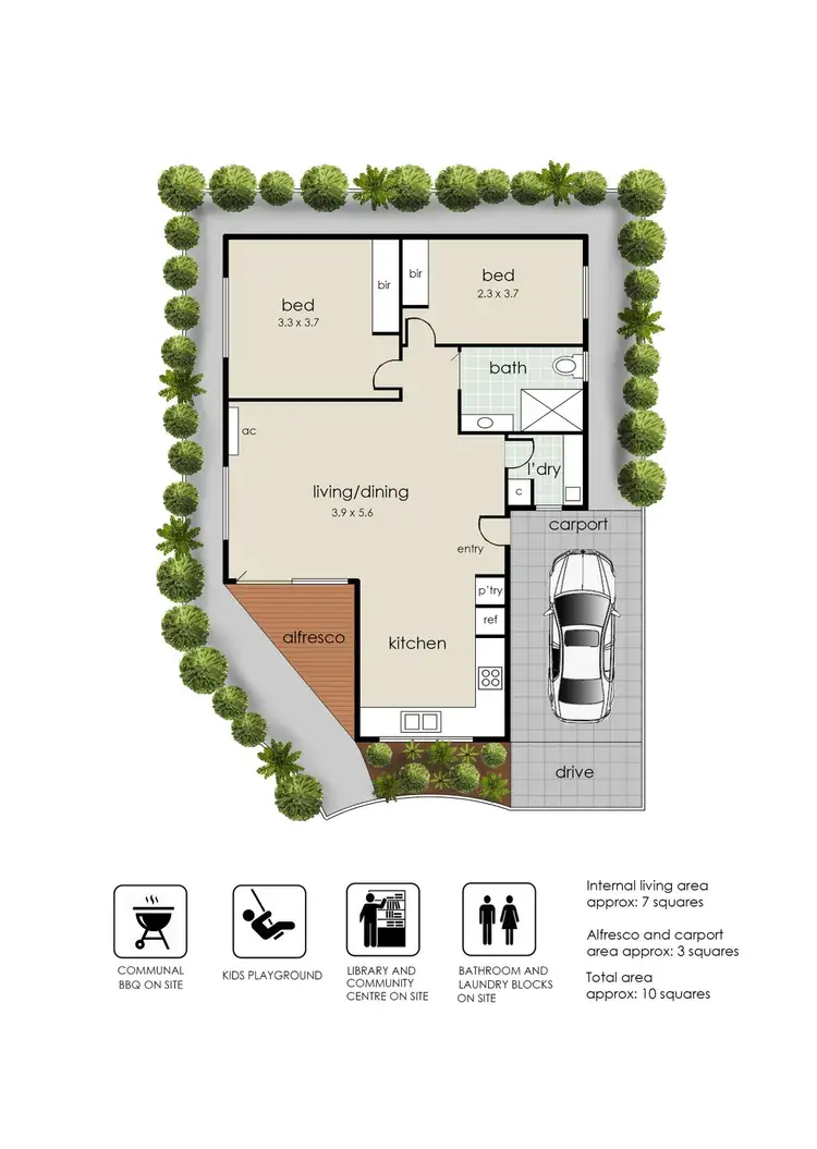 Floorplan of Homely retirement listing, 37/98 Bungower Road, Mornington VIC 3931