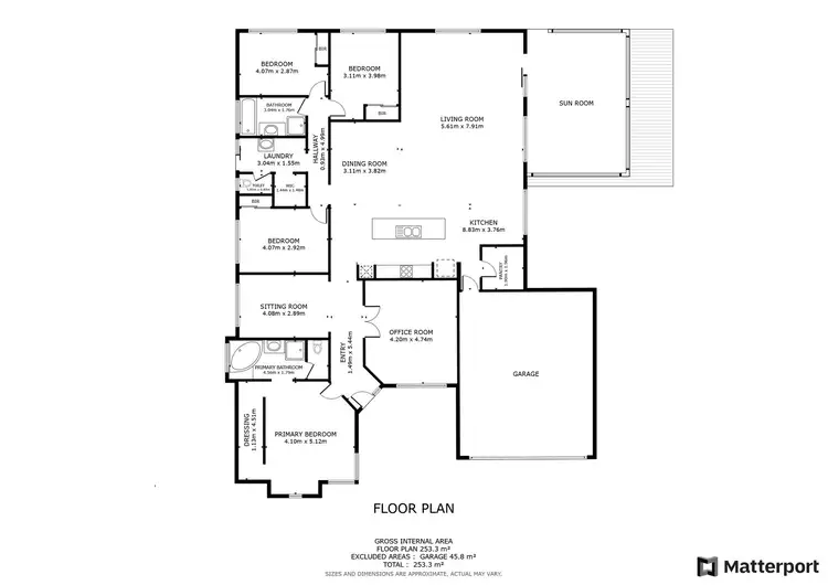 Floorplan of Homely house listing, 1 Amalfi Way, Canning Vale WA 6155