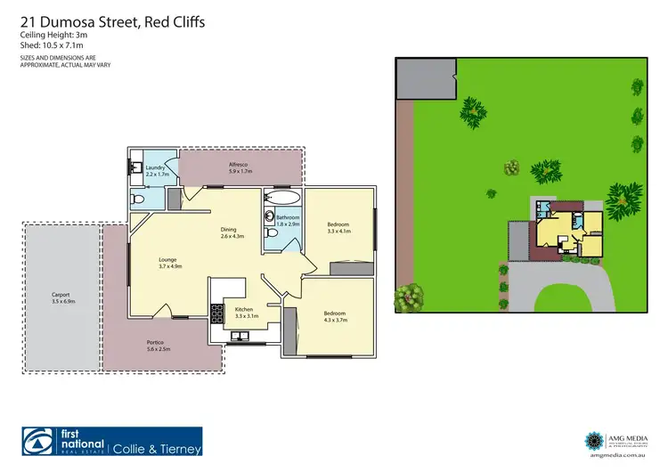 Floorplan of Homely house listing, 21 Dumosa Street, Red Cliffs VIC 3496