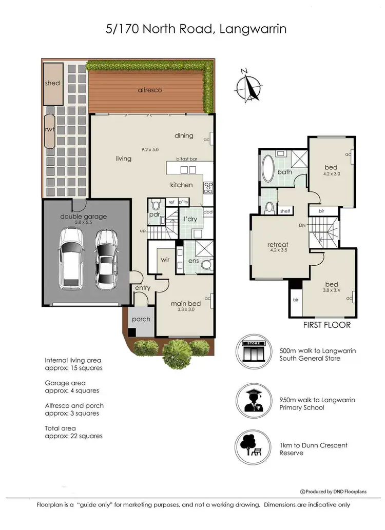 Floorplan of Homely townhouse listing, 5/170 North Road, Langwarrin VIC 3910