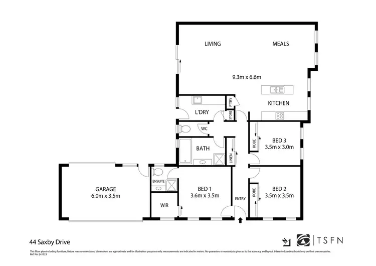 Floorplan of Homely house listing, 44 Saxby Drive, Strathfieldsaye VIC 3551
