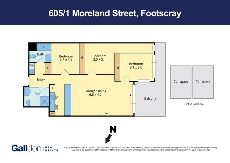 Floorplan of Homely apartment listing, 605/1 Moreland Street, Footscray VIC 3011