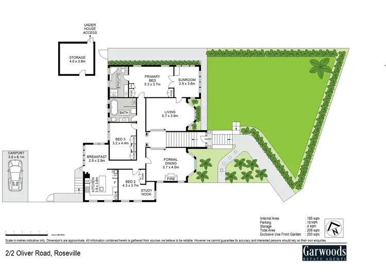 Floorplan of Homely semi-detached listing, 2/2 Oliver Road, Roseville NSW 2069