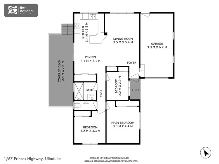 Floorplan of Homely villa listing, 1/67 Princes Highway, Ulladulla NSW 2539