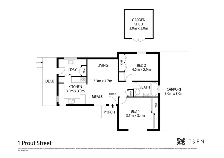 Floorplan of Homely house listing, 1 Prout Street, Ironbark VIC 3550