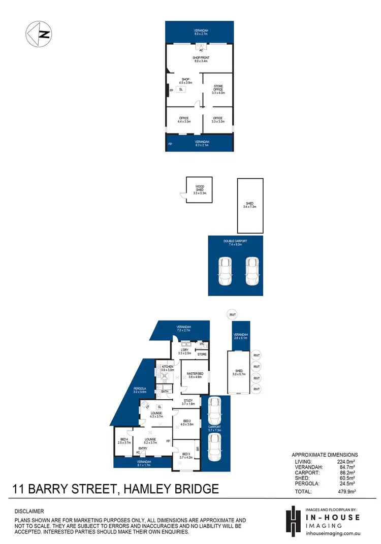 Floorplan of Homely house listing, 11 BARRY STREET, Hamley Bridge SA 5401