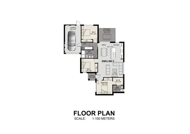 Floorplan of Homely unit listing, 3/2 Kirby Court, Ferntree Gully VIC 3156
