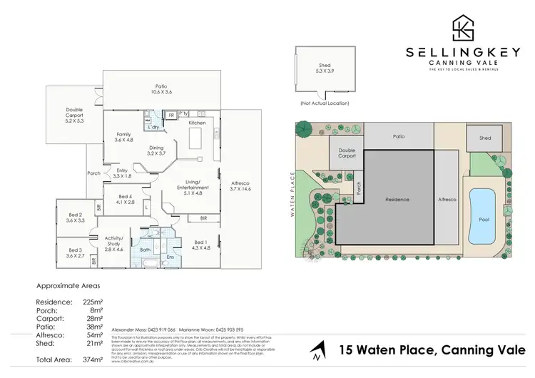 Floorplan of Homely house listing, 15 Waten Place, Canning Vale WA 6155