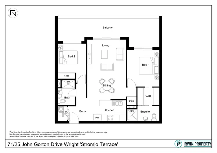 Floorplan of Homely apartment listing, 71/25 John Gorton Drive, Wright ACT 2611