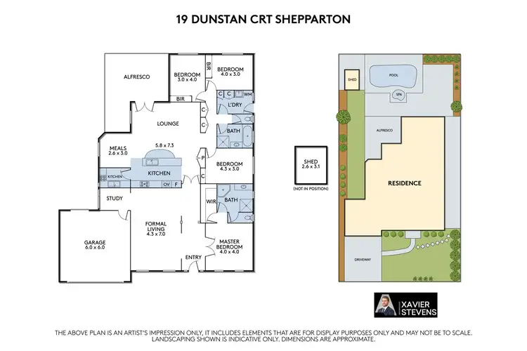 Floorplan of Homely house listing, 19 Dunstan Court, Shepparton VIC 3630