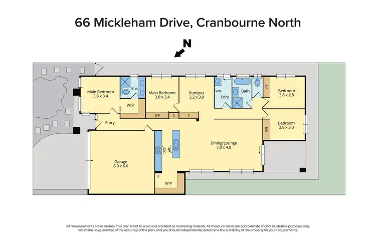 Floorplan of Homely house listing, 66 Mickleham Drive, Cranbourne North VIC 3977