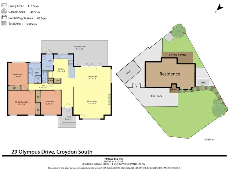 Floorplan of Homely house listing, 29 Olympus Drive, Croydon South VIC 3136