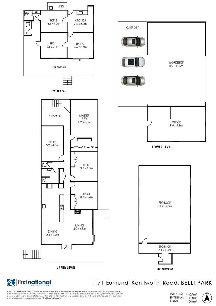 Floorplan of Homely rural property listing, 1171 Eumundi - Kenilworth Road, Belli Park QLD 4562