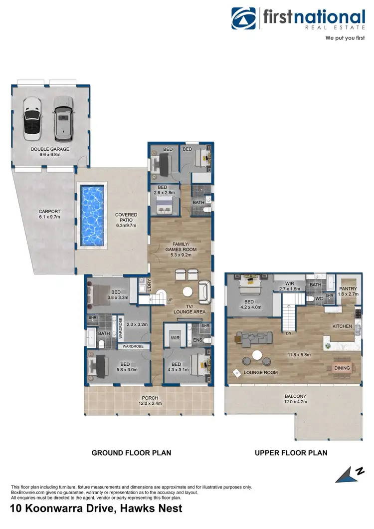 Floorplan of Homely house listing, 10 Koonwarra Drive, Hawks Nest NSW 2324