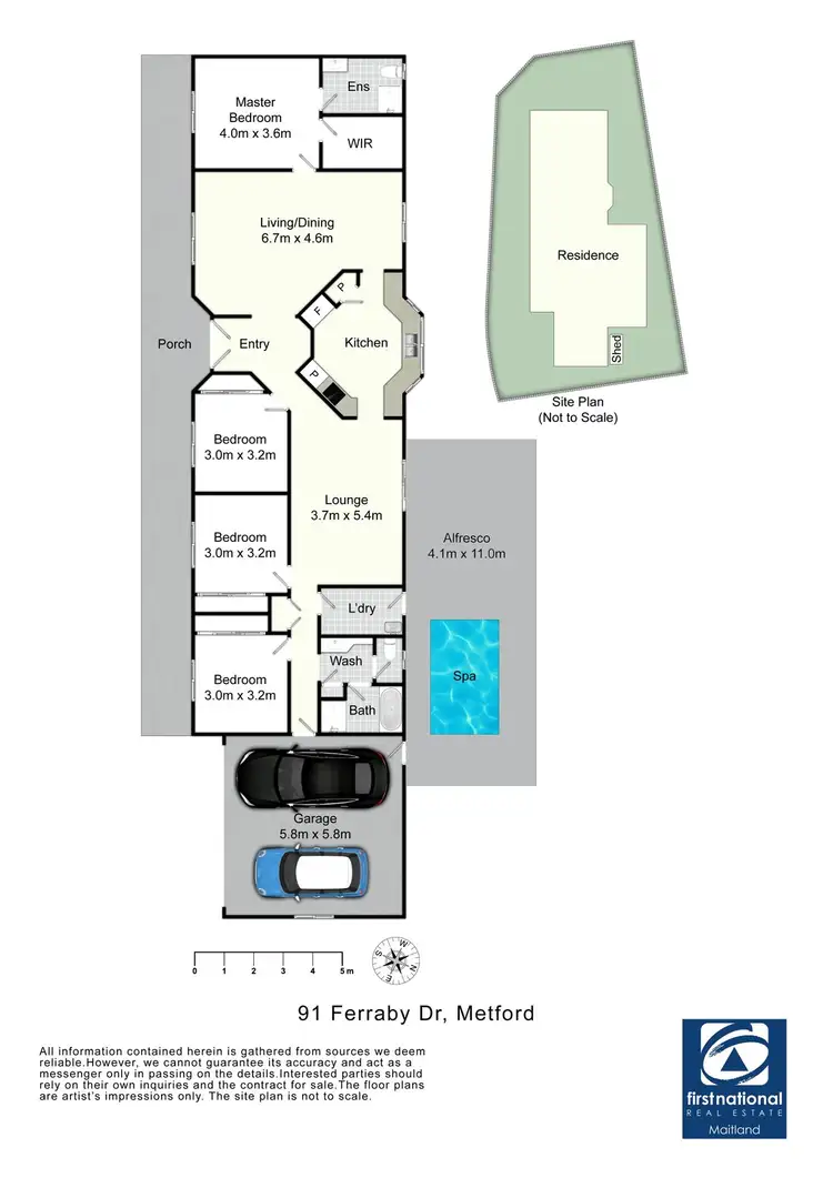 Floorplan of Homely house listing, 91 Ferraby Drive, Metford NSW 2323
