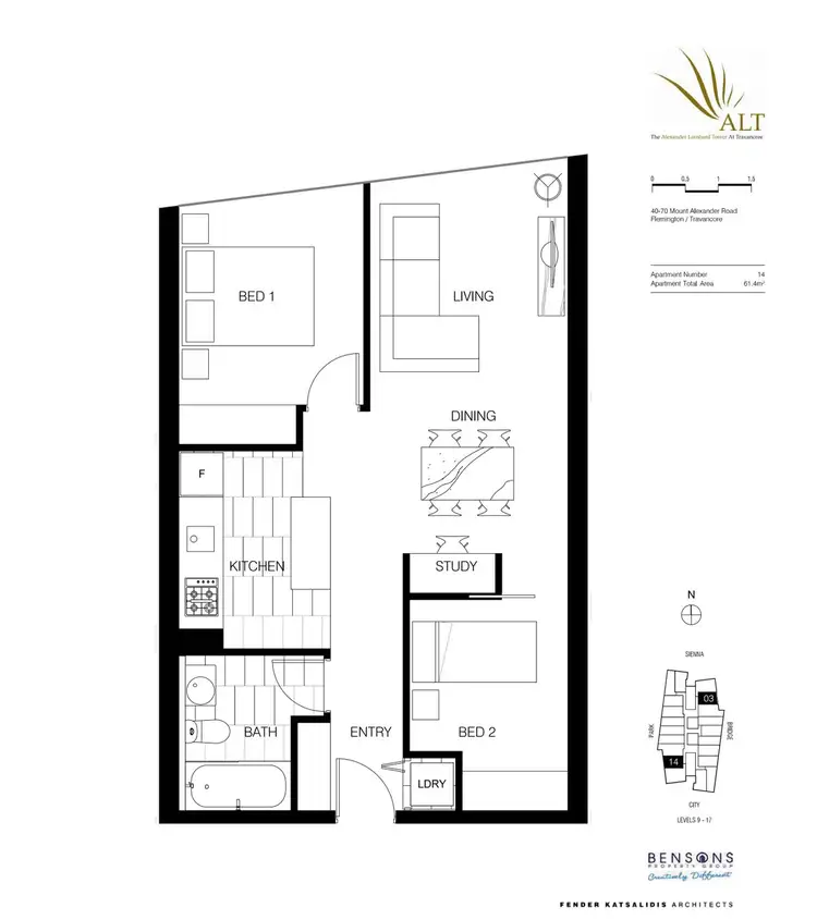 Floorplan of Homely apartment listing, 1514/18 Mt Alexander Road, Travancore VIC 3032