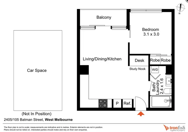 Floorplan of Homely apartment listing, 2405/105 Batman Street, West Melbourne VIC 3003