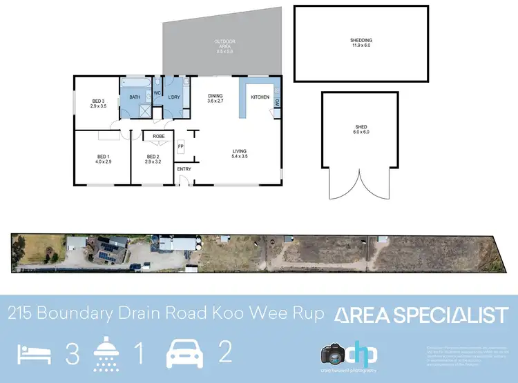 Floorplan of Homely house listing, 215 Boundary Drain Road, Koo Wee Rup VIC 3981