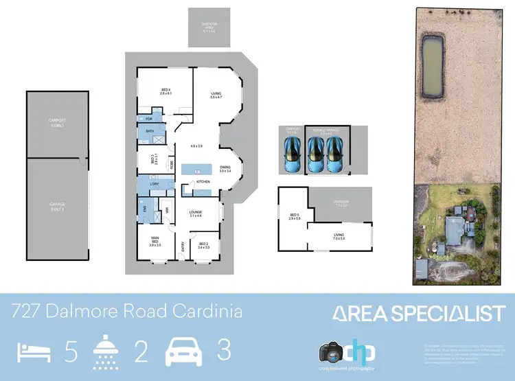 Floorplan of Homely house listing, 727 Dalmore Road, Cardinia VIC 3978