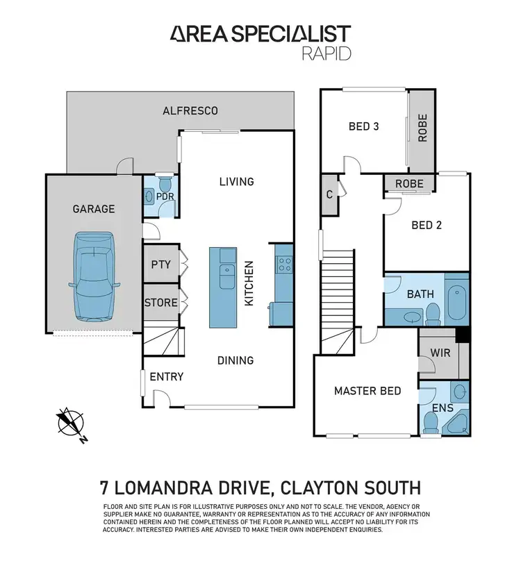 Floorplan of Homely house listing, 7 Lomandra Drive, Clayton South VIC 3169