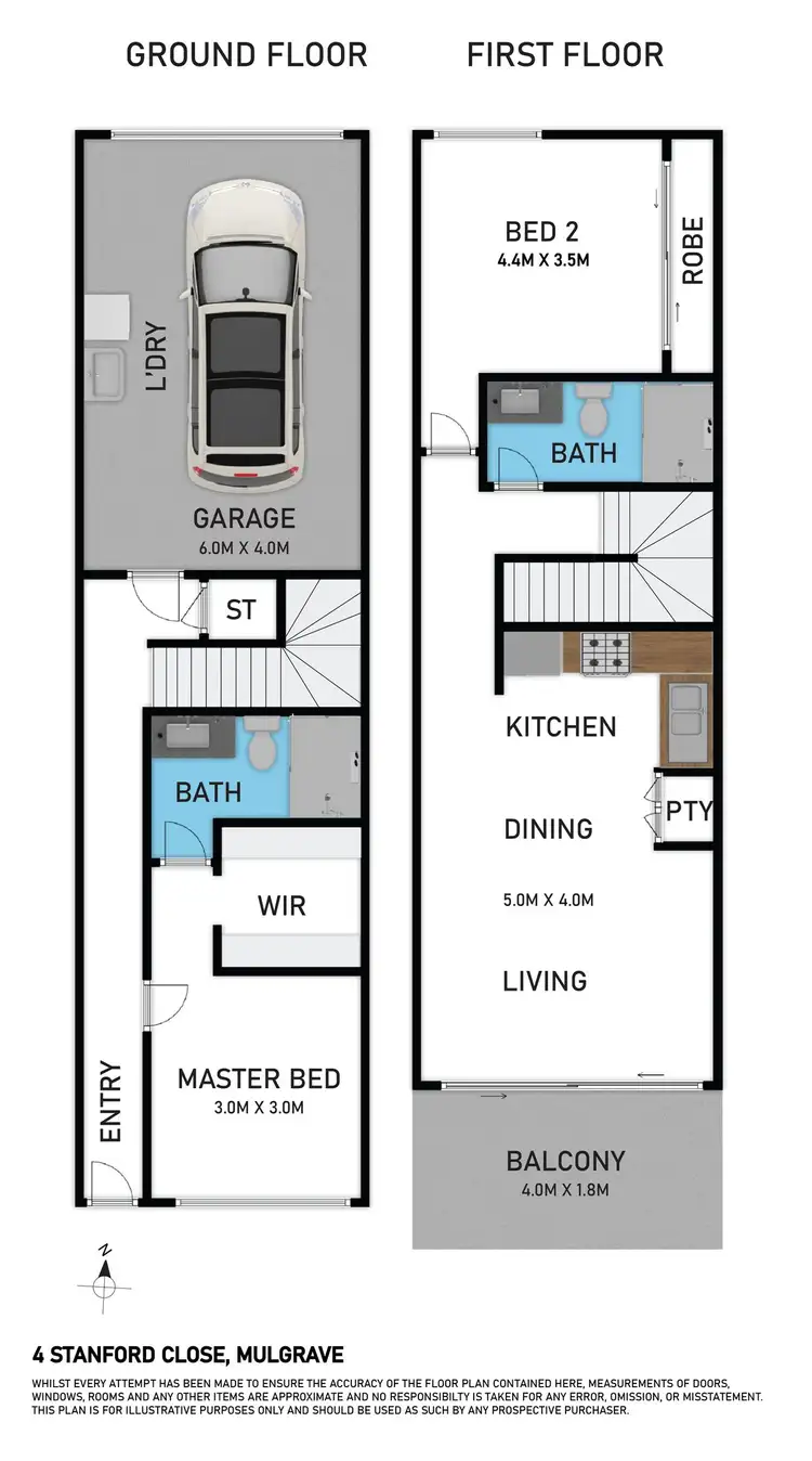 Floorplan of Homely townhouse listing, 4 Stanford Close, Mulgrave VIC 3170