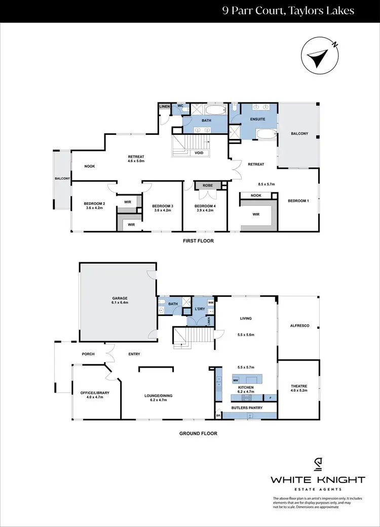 Floorplan of Homely house listing, 9 Parr Court, Taylors Lakes VIC 3038