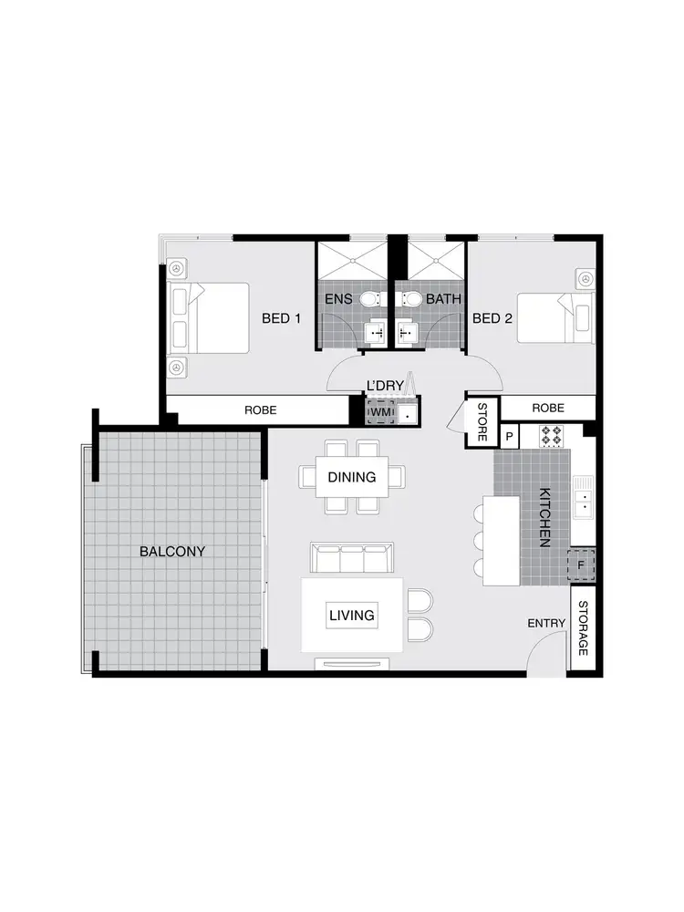 Floorplan of Homely apartment listing, 16/57 Benjamin Way, Belconnen ACT 2617