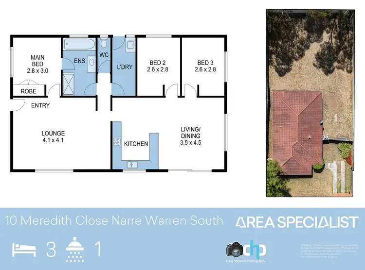 Floorplan of Homely house listing, 10 Meredith Close, Narre Warren South VIC 3805