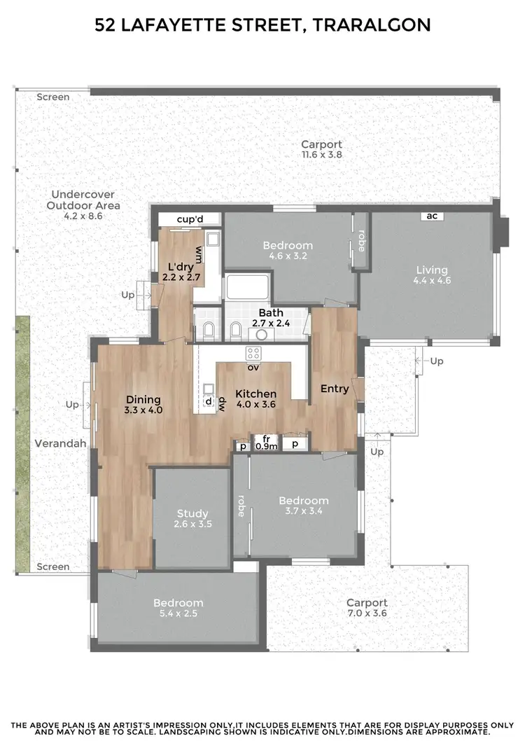 Floorplan of Homely house listing, 52 Lafayette Street, Traralgon VIC 3844