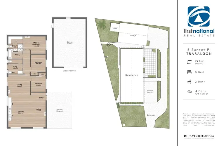Floorplan of Homely house listing, 5 Sunset Place, Traralgon VIC 3844