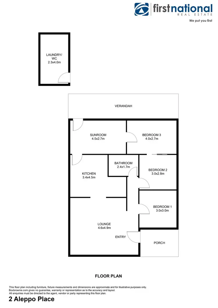 Floorplan of Homely house listing, 2 Aleppo Place, Broken Hill NSW 2880