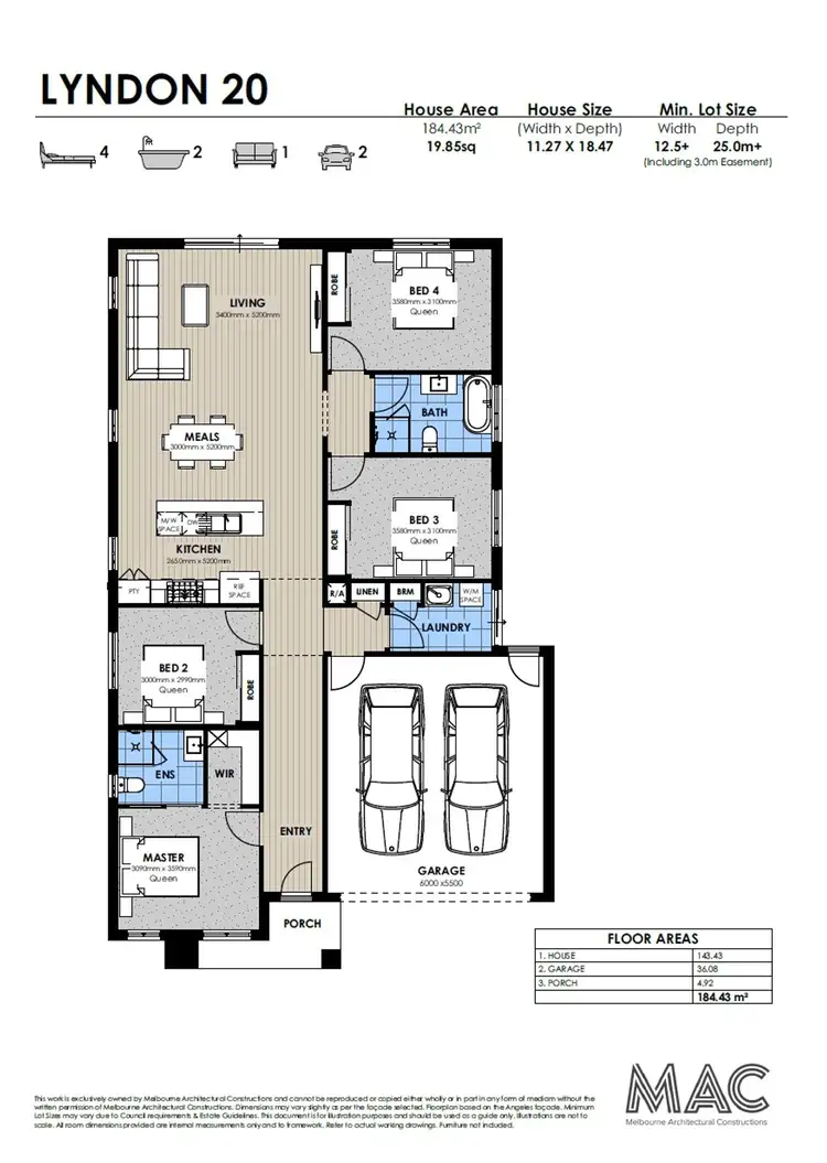 Floorplan of Homely house listing, 2345 Dorper Street, Mambourin VIC 3024