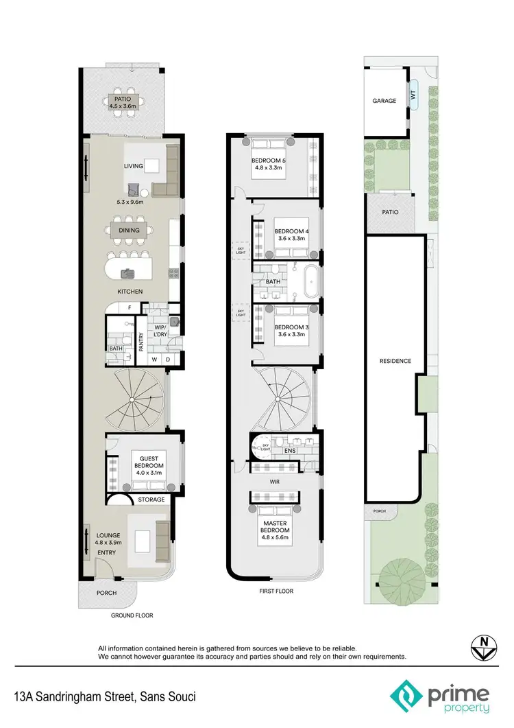 Floorplan of Homely semi-detached listing, 13 Sandringham Street, Sans Souci NSW 2219