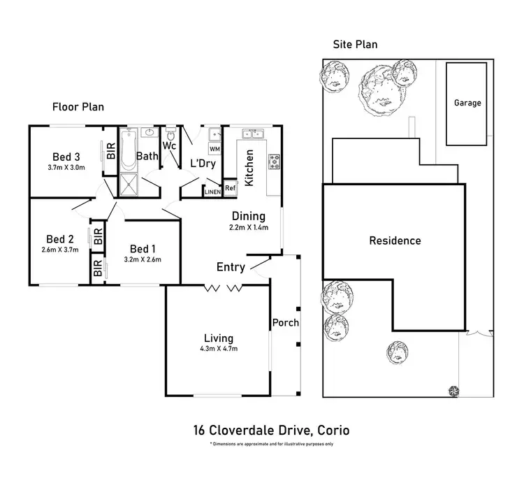 Floorplan of Homely house listing, 16 Cloverdale Drive, Corio VIC 3214