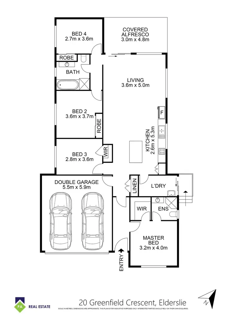 Floorplan of Homely house listing, 20 Greenfield Crescent, Elderslie NSW 2570