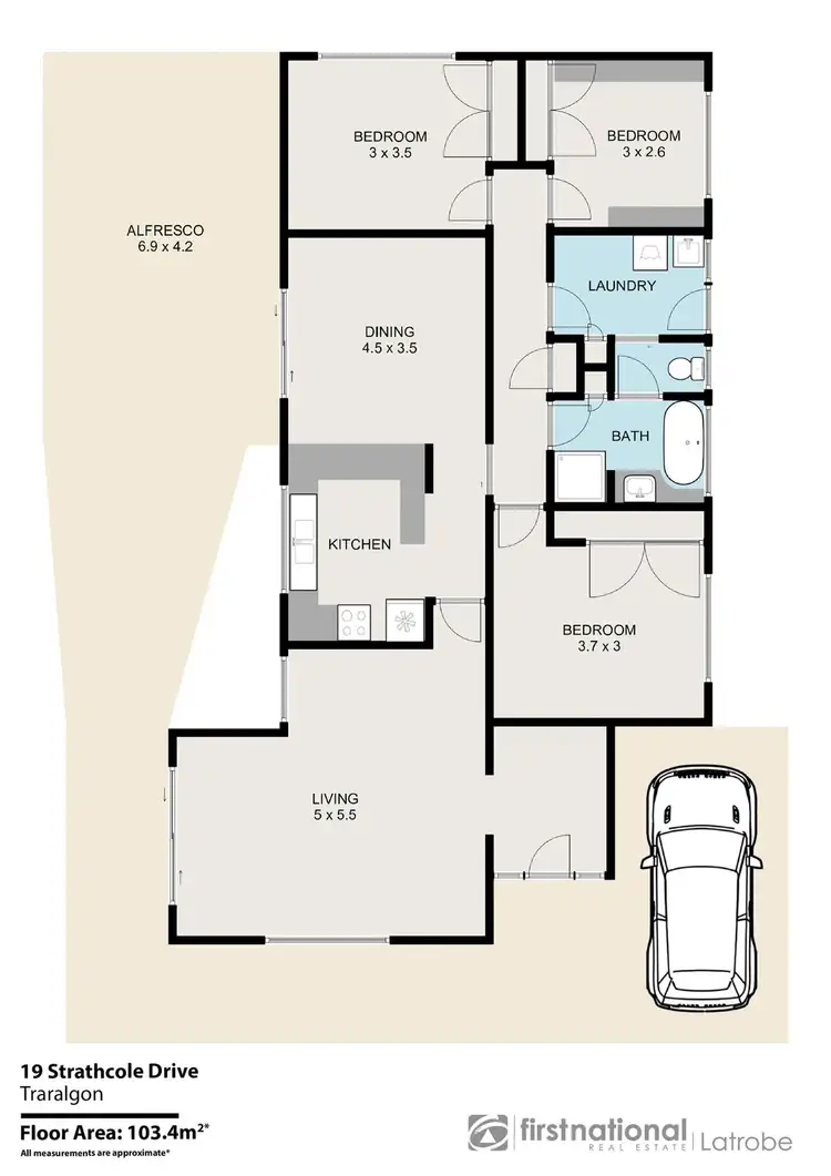 Floorplan of Homely house listing, 19 Strathcole Drive, Traralgon VIC 3844