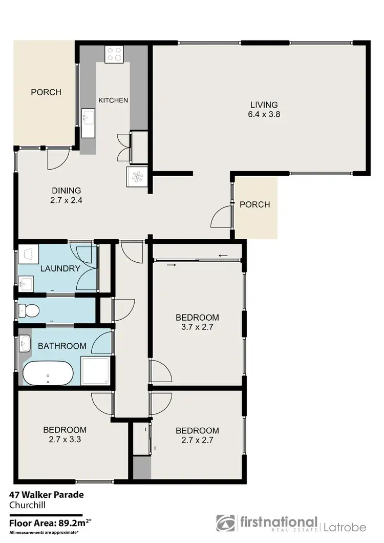 Floorplan of Homely house listing, 47 Walker Parade, Churchill VIC 3842