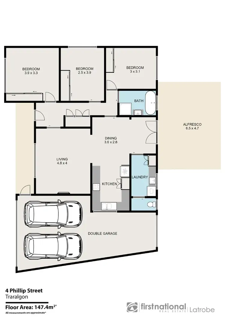 Floorplan of Homely house listing, 4 Phillip Street, Traralgon VIC 3844