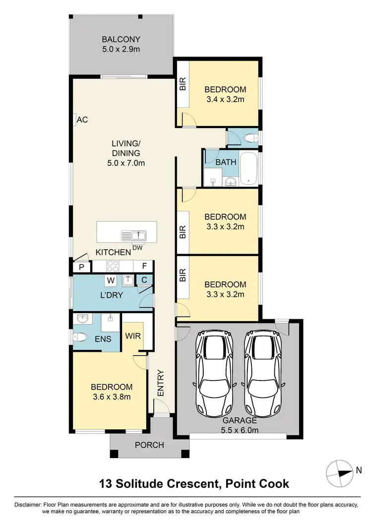 Floorplan of Homely house listing, 13 Solitude Crescent, Point Cook VIC 3030