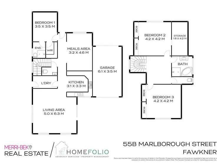 Floorplan of Homely house listing, 55B Marlborough Street, Fawkner VIC 3060