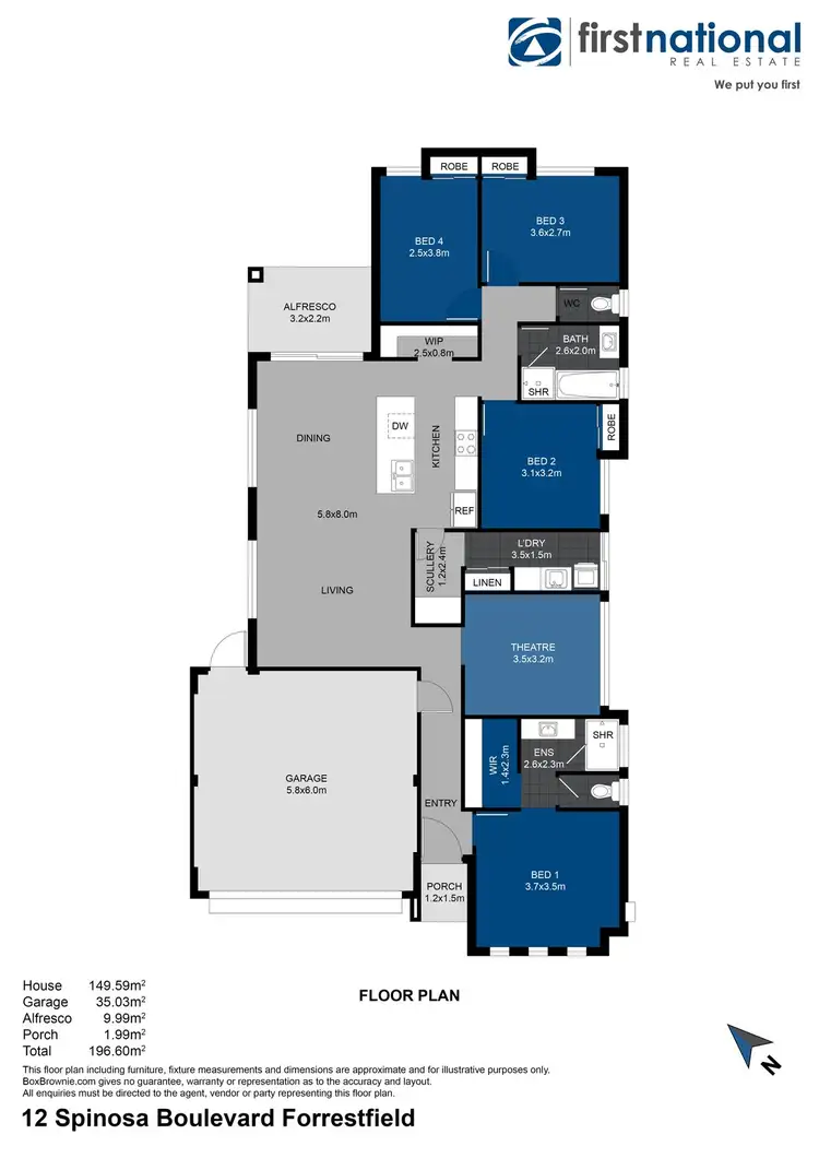 Floorplan of Homely house listing, 12 Spinosa Boulevard, Forrestfield WA 6058
