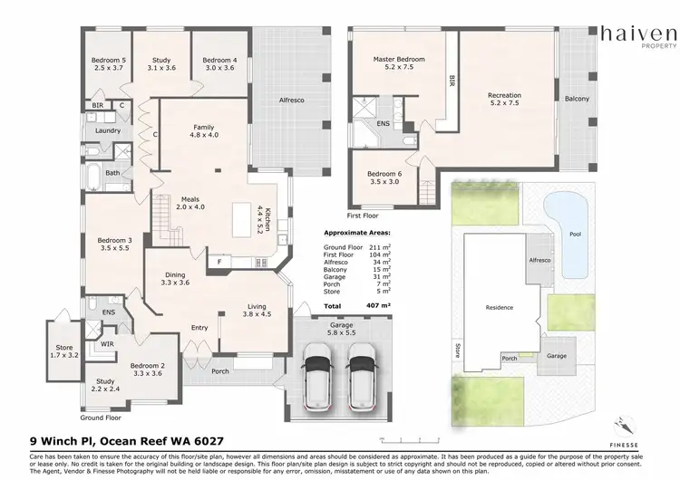 Floorplan of Homely house listing, 9 Winch Place, Ocean Reef WA 6027