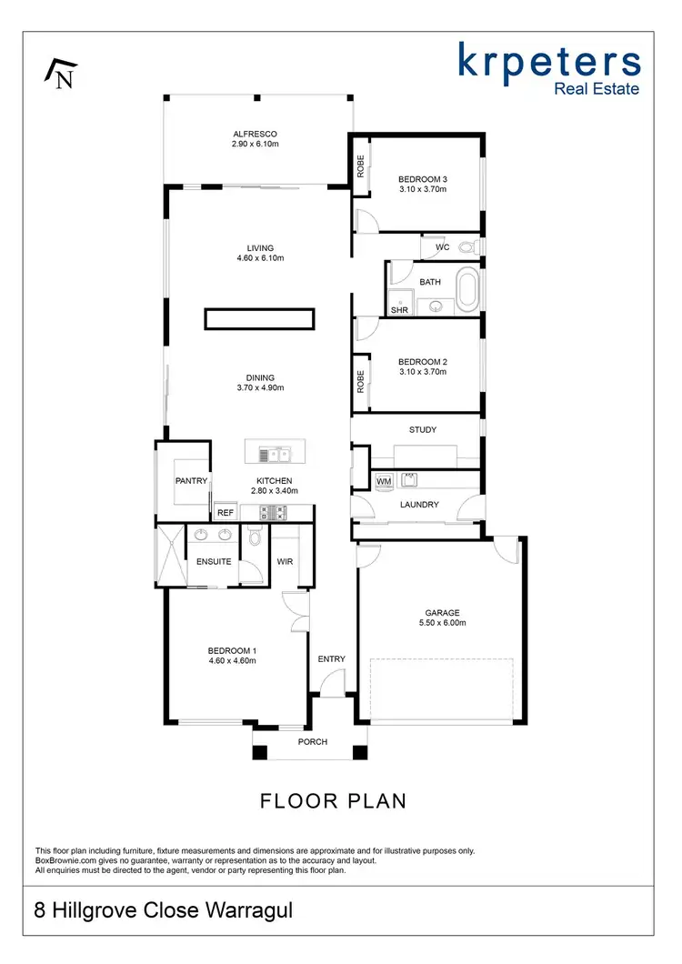 Floorplan of Homely house listing, 8 Hillgrove Close, Warragul VIC 3820