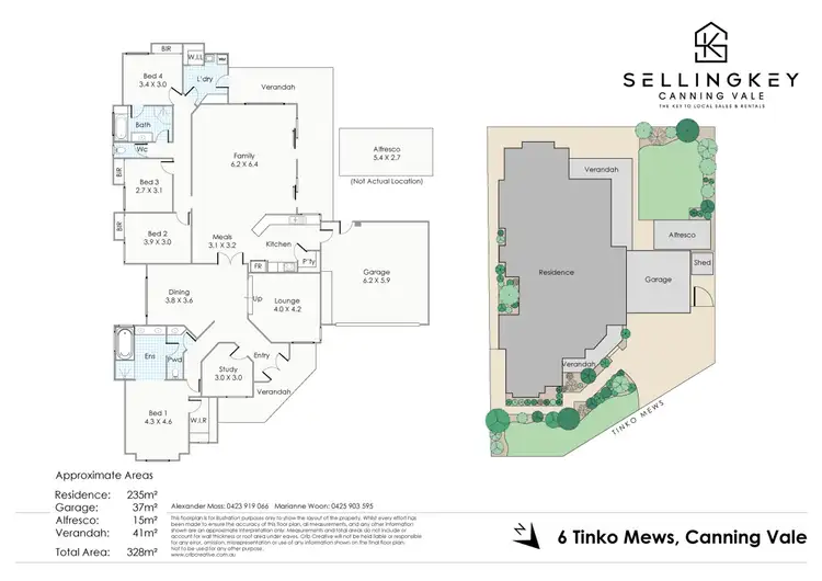 Floorplan of Homely house listing, 6 Tinko Mews, Canning Vale WA 6155