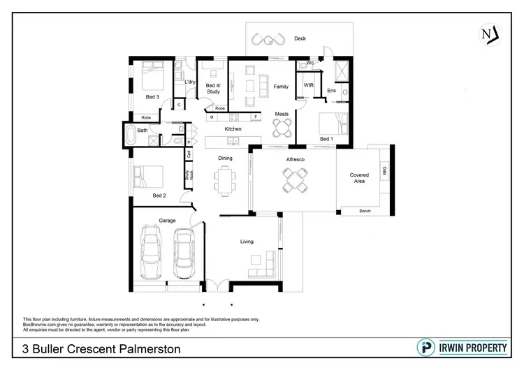 Floorplan of Homely house listing, 3 Buller Crescent, Palmerston ACT 2913