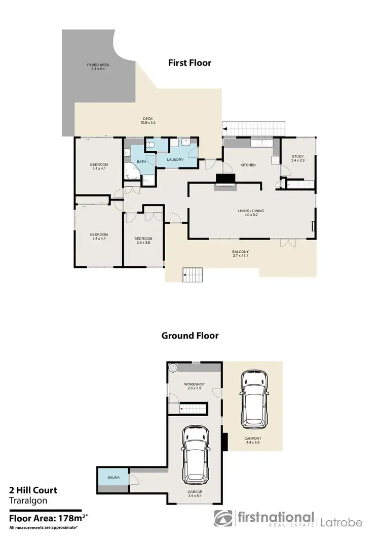 Floorplan of Homely house listing, 2 Hill Court, Traralgon VIC 3844