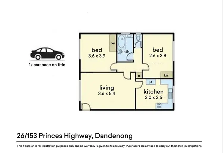 Floorplan of Homely apartment listing, 26/153 Princes Highway, Dandenong VIC 3175