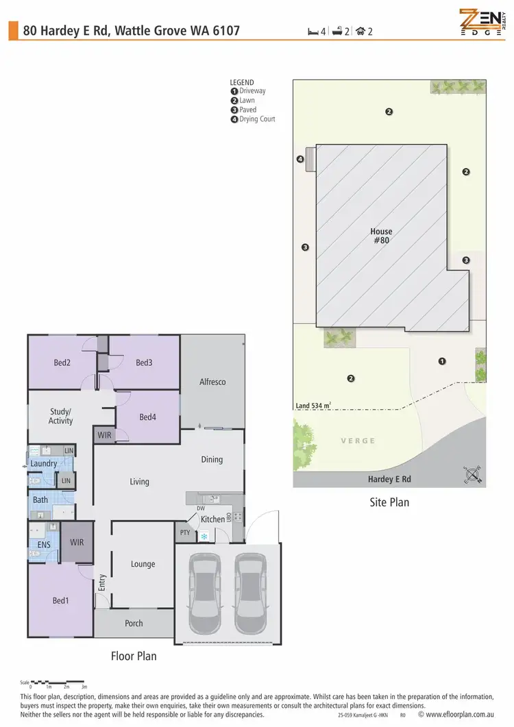 Floorplan of Homely house listing, 80 Hardey East Road, Wattle Grove WA 6107